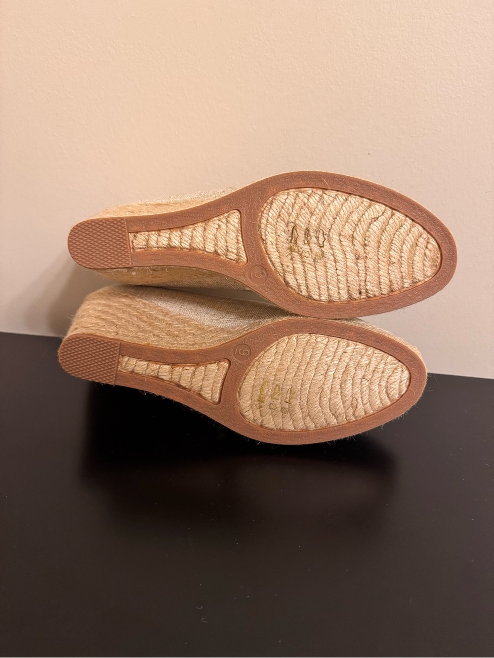 J. Crew Natural Linen Espadrille Wedge Pumps - Picture 6 of 6